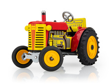 Traktor ZETOR červený - žluté kovové disky