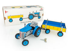 Traktor ZETOR  s valníkem modrý – plastové disky kol