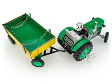 Traktor ZETOR  s valníkem zelený– plastové disky kol