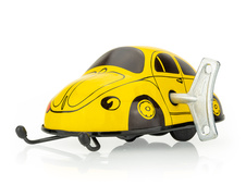 Yellow wind-up car