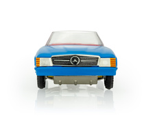 Mercedes cabrio modrý