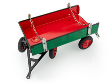 Trailer green-red with red metals disks