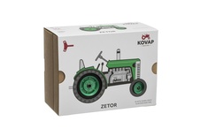 ZETOR zelený, plastové disky kol - plechový traktor na klíček