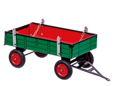 Trailer green-red with red metals. disks