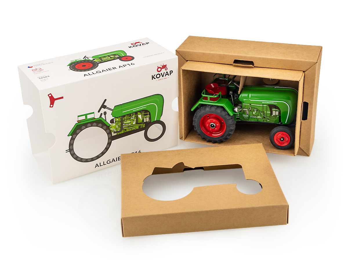 ALLGAIER AP 16 jouet tracteur mécanique miniature 1:25 en tôle de fer blanc  fabriqué en Europe - Tom Press